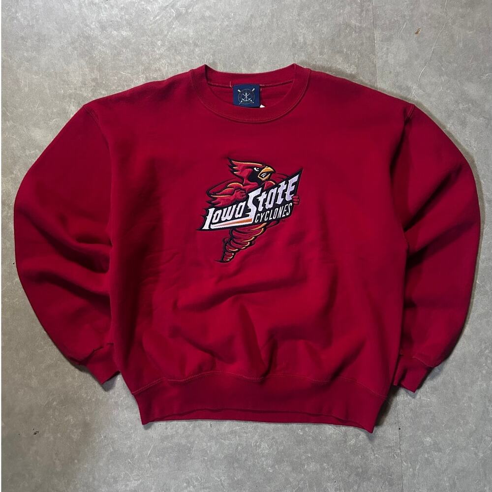 90's Vintage Iowa State Cyclones Logo Red Crewneck -L
